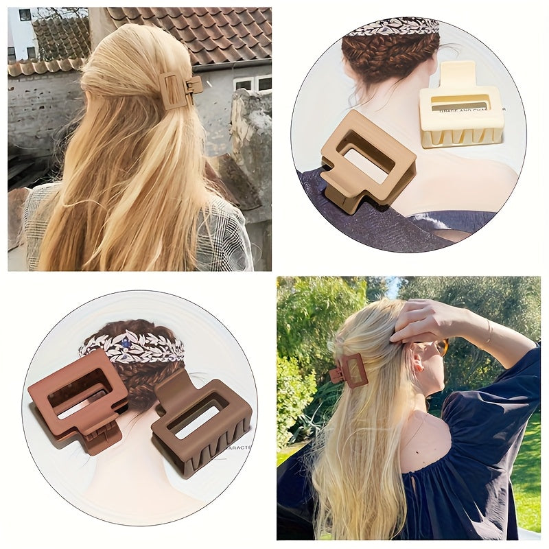 8pcs Retro Easy Frosted Box Hair Catching Clip Female Head Daily Hair Shark Clip Half Tied Hair Top Clip Bath Hair Curler Temperament Advanced Sense Catching Clip Headdress Fashion Easy Joker Hairpin Hair Additions Holiday Gift