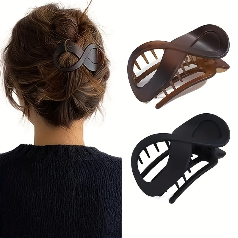 2pcs Easy Matte Hair Clips/Large Unisex Hair Clips for Thick And Thin Hair/Hair Additions for Styling Hair And Daily Use for Women
